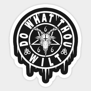 DO WHAT THOU WILT - OCCULT BAPHOMET Sticker